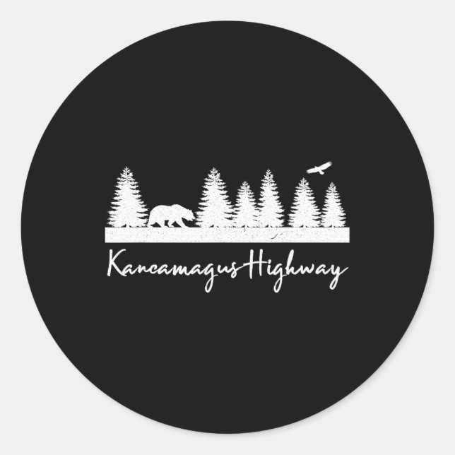 Adesivo Kancamagus Highway New Hampshire Rustic Bear Wildl (Frente)