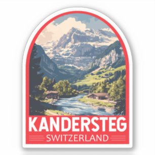 Adesivo Kandersteg Suiça Art Emblem
