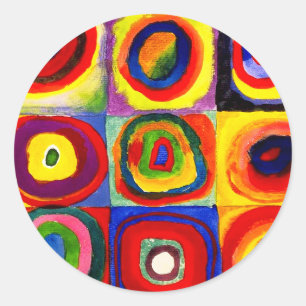 Adesivo Kandinsky Farbstudie Quadrate Esquadra Círculos de