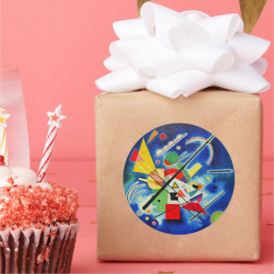 Adesivo Kandinsky - Pintura Azul, famosa trabalho de arte