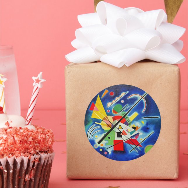 Adesivo Kandinsky - Pintura Azul, famosa trabalho de arte  (Festa)