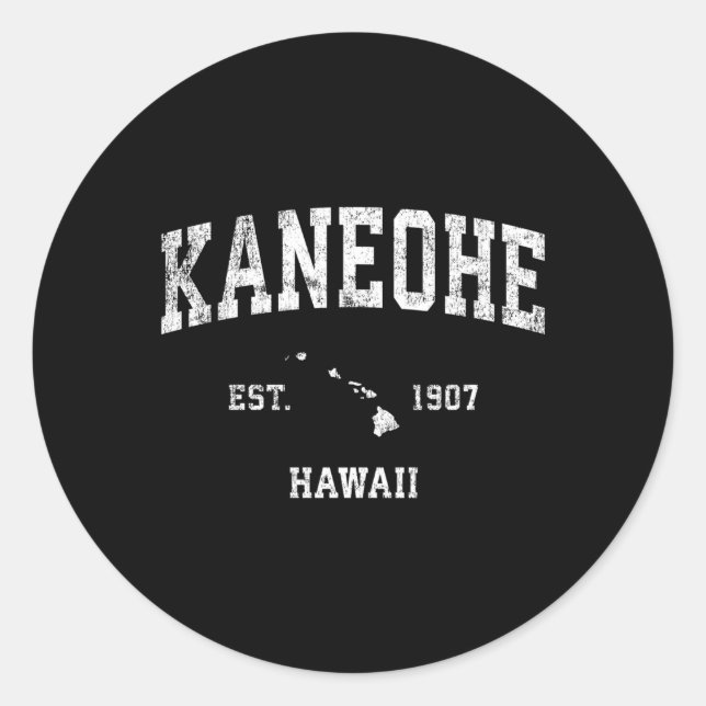 Adesivo Kaneohe Hawaii Hi Athletic Sports (Frente)