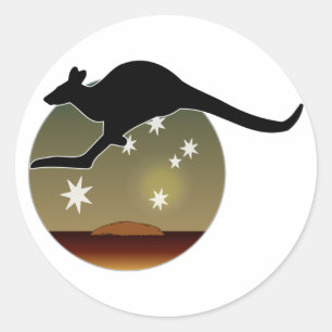 Adesivo Kangaroo Aussie Icon Stickers