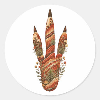 Adesivo Kangaroo Botanical Footprint Nature Sticker