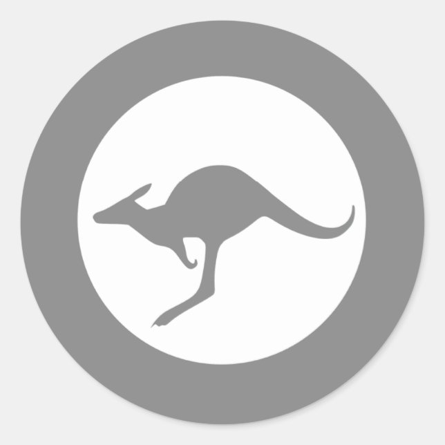 Adesivo Kangaroo Roundel Subduzido (Frente)