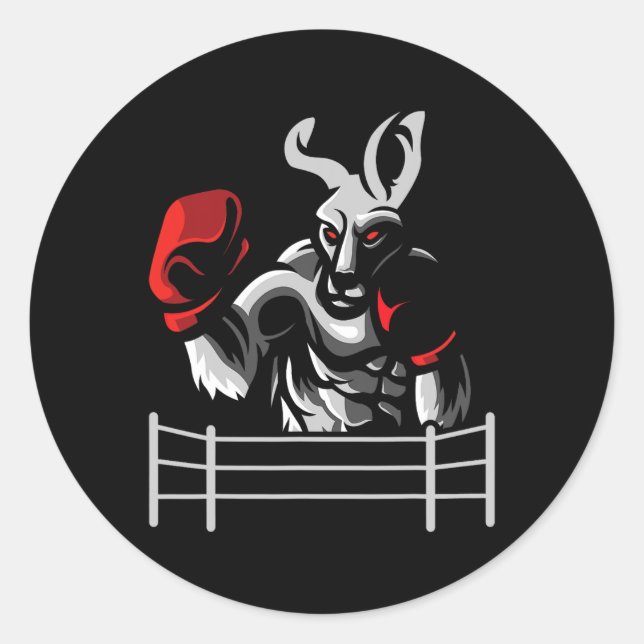Adesivo Kangaroo - Ventilador do Kickboxer in a box (Frente)