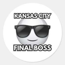Adesivo Kansas City Final Boss Cool Emoji Sticker