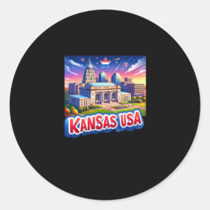 Adesivo Kansas In Usa Sticker