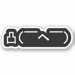 Adesivo Kaomoji Japonês, Irritado Dedo Médio Emoticon