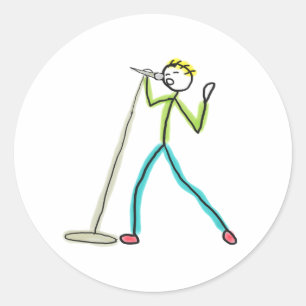 Adesivo Karaoke Cantando Stickman