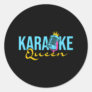 Adesivo Karaoke Queen Microphone Singing Music Lover