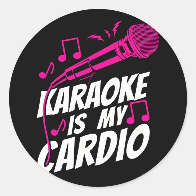 Adesivo Karaoke Singer Karaoke É Minha Cardio (Frente)