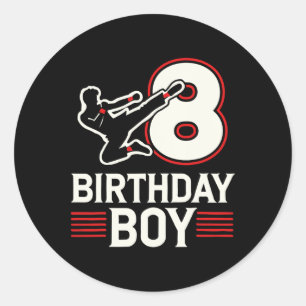 Adesivo Karate 8 Birthday Boy