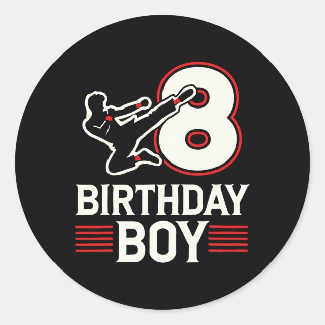 Adesivo Karate 8 Birthday Boy (Frente)