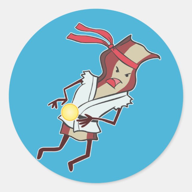 Adesivo Karate Bacon Sticker (Frente)