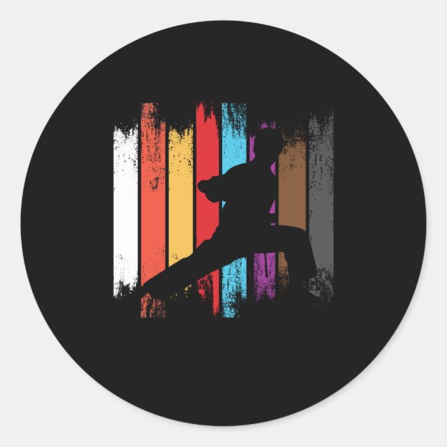 Adesivo Karate Belt Colors Silhouette (Frente)