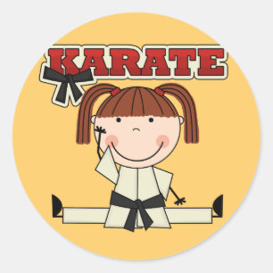 Adesivo KARATE - Brunette Girl T-shirts e presentes