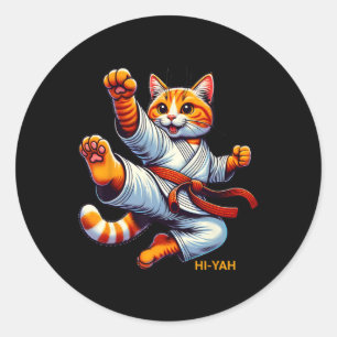 Adesivo Karate Cat Hi-yah Arts Marcial Aluga Crianças Meni