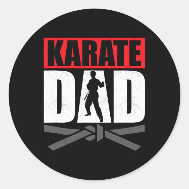 Adesivo Karate Dad Karateka Self Defence Fighter  (Frente)