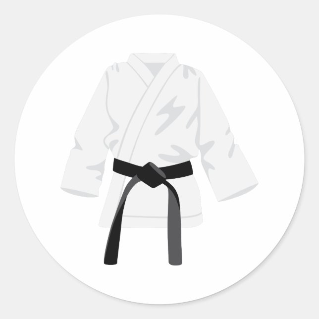 Adesivo Karate Gi Black Belt (Frente)