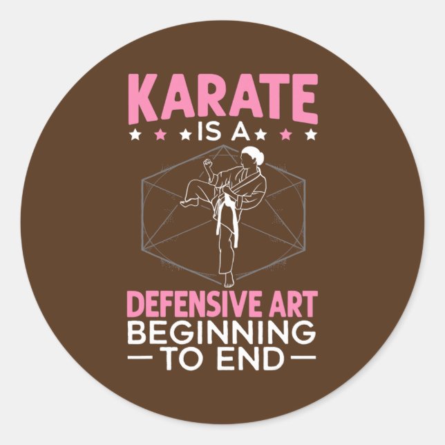 Adesivo Karate Girl Defensive Art (Frente)