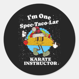 Adesivo Karate Instrutor Christmas Funny Taco Pun Cote