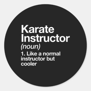 Adesivo Karate Instrutor Definição Engraçada Artes Marciai