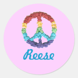 Adesivo Karate Kat ID w/peace sign—para personalizar