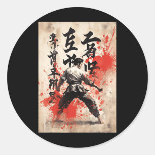 Adesivo Karate Kyokushin Caligrafia Japonesa Artes Marciai