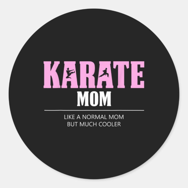 Adesivo Karate Mãe Engraçado Cooler (Frente)