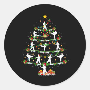 Adesivo Karate Martial Art Lover Xmas Lighting Karate Chri
