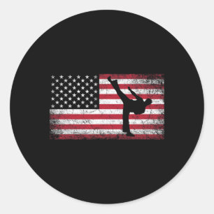 Adesivo Karate Martial Arts 4 De Julho América Flag Usa
