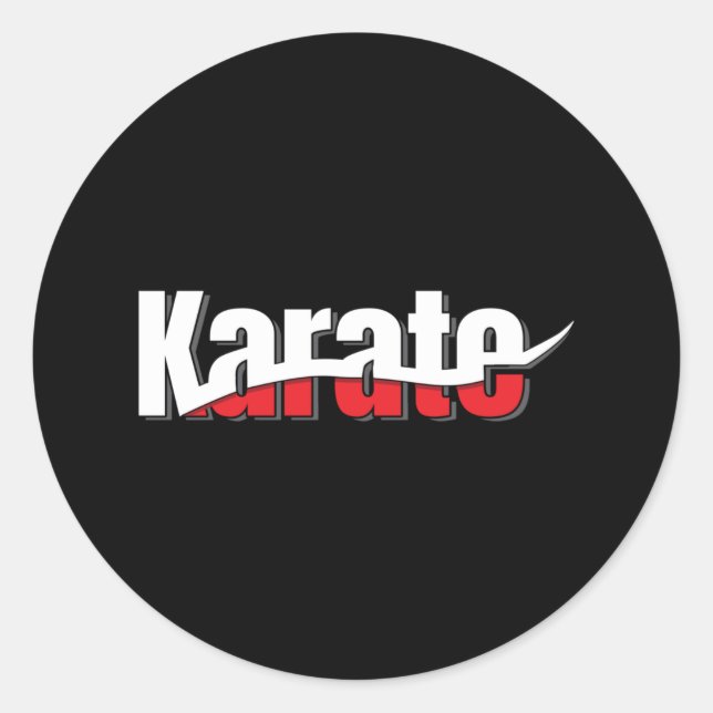 Adesivo Karate Martial Arts Abstrato Swish (Frente)