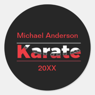 Adesivo Karate Martial Arts Red