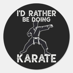Adesivo Karate Martial Arts Treinando Gráfico de Karate En