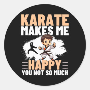 Adesivo Karate Me Faz Feliz Não É Muito Engraçado Karate