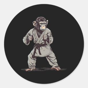 Adesivo Karate Monkey Kickboxing Judo Jiu-jitsu Mma Martia