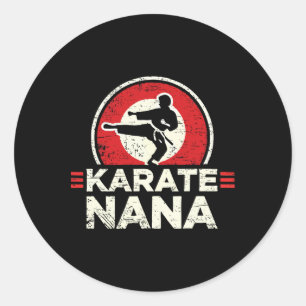 Adesivo Karate Nana Retro Kick Silhouette