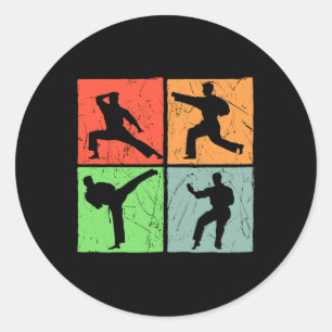 Adesivo Karate Retro Black Belt Japonês Artes Marciais Amo