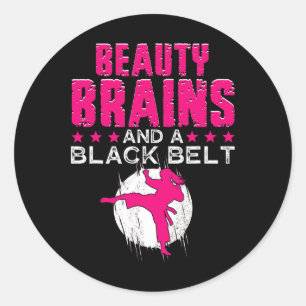 Adesivo Karate Shirt Beauains E Black Belt Engraçados