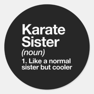 Adesivo Karate Sister Definition Engraçado Esporte Artes M