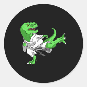 Adesivo Karate T-rex Dino Aluno Professor Dinossauro Karat