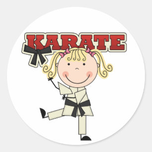 Adesivo KARATÉ - t-shirt e presentes louros da menina