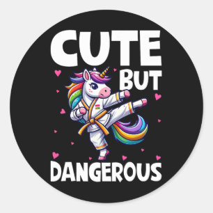 Adesivo Karate Taekwondo Unicorn, Bonito Mas Perigoso