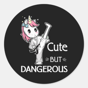 Adesivo Karate Taekwondo Unicorn, Bonito Mas Perigoso