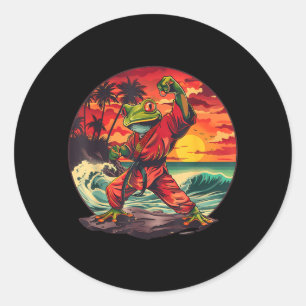 Adesivo Karate Toad Judo Mma Pôr do Sol Kickboxing Taekwon