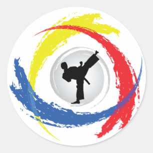 Adesivo Karate Tricolor Emblem