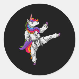 Adesivo Karate Unicorn Black Belt Japonês Arts Lo