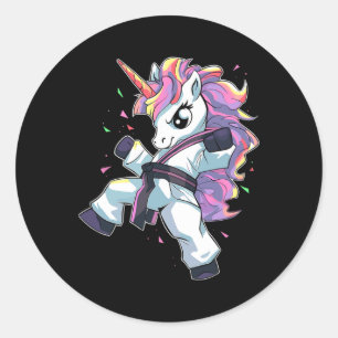 Adesivo Karate Unicorn Girl Marts Taekwondo Kickbox