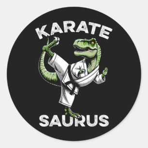 Adesivo Karatesaurus T-rex Karatê Dino Dinossauro Engraçad